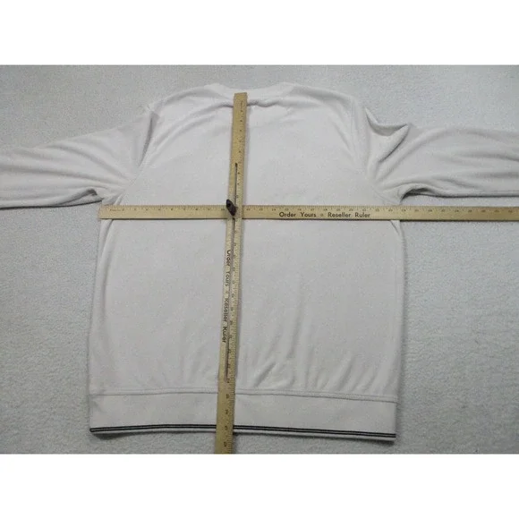 Psycho Bunny‎ Sweatshirt Mens Large White Embossed Logo Crewneck B6S316S1C0